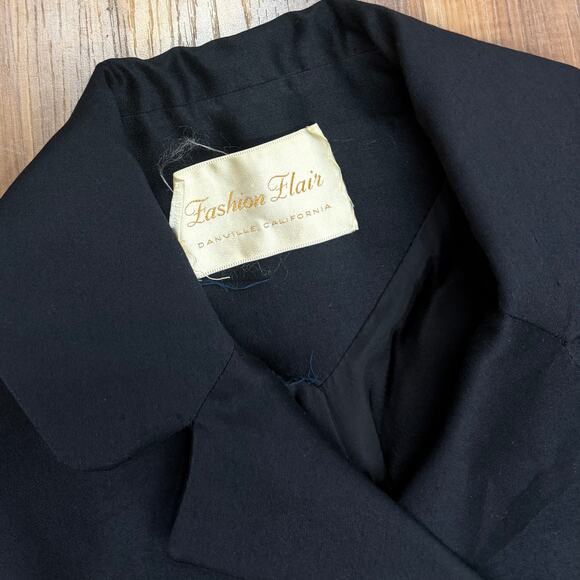 Vintage 60s Jackie Mod Swing Coat Elegant Bell Sleeve Old Money Luxury Coquette - Picture 15 of 16